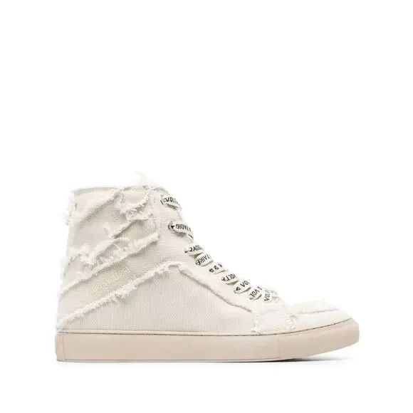 NIB- ZADIG & VOLTAIRE FLASH HIGH-TOP CANVAS SNEAKER EU41/US10 RET$398 - Picture 2 of 6